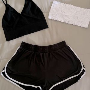 Bralettes with shorts! a cute outfit!